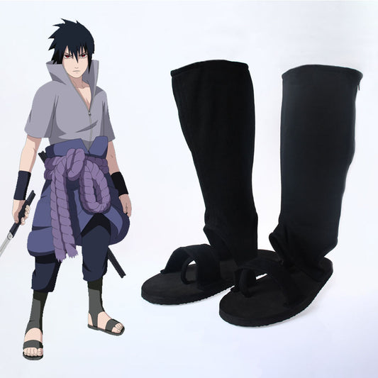 Anime Naruto Costume Uchiha Sasuke Cosplay Costume Shoes for Adults Kids