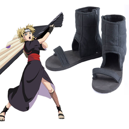 Anime Naruto Costume Temari Cosplay Costume Shoes for Adults Kids