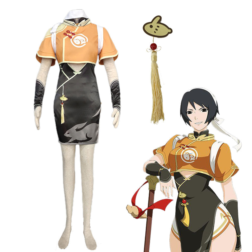 Women and Kids Anime Naruto Mobile Halloween Cosplay Kurotsuchi Cheongsam Outfit