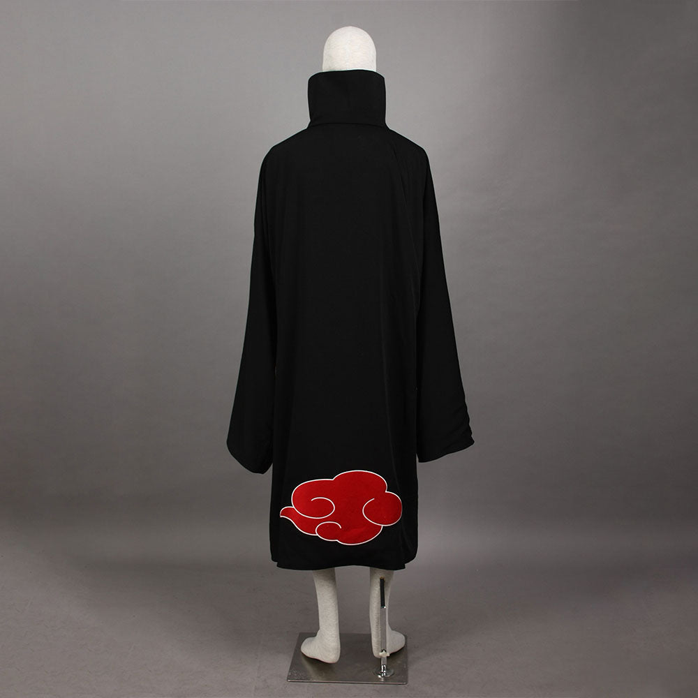Anime Naruto Costume Akatsuki Itachi Cosplay Cloak with Accessories for Men Kids