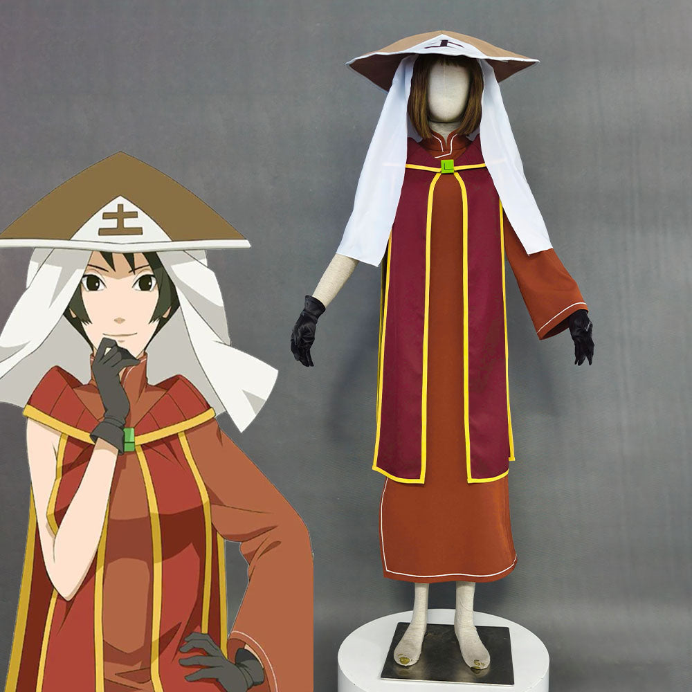 Anime Naruto Costume Kurotsuchi Cosplay full Outfit Costume with Tsuchikage Hat for Women and Kids