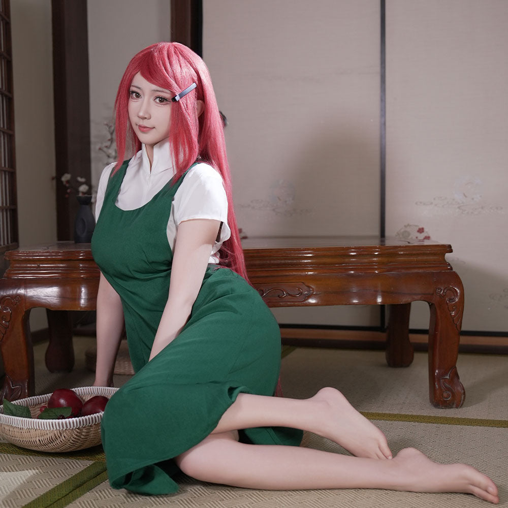 Anime Naruto Costume Kushina Uzumaki Cosplay full Outfit for Women and Kids