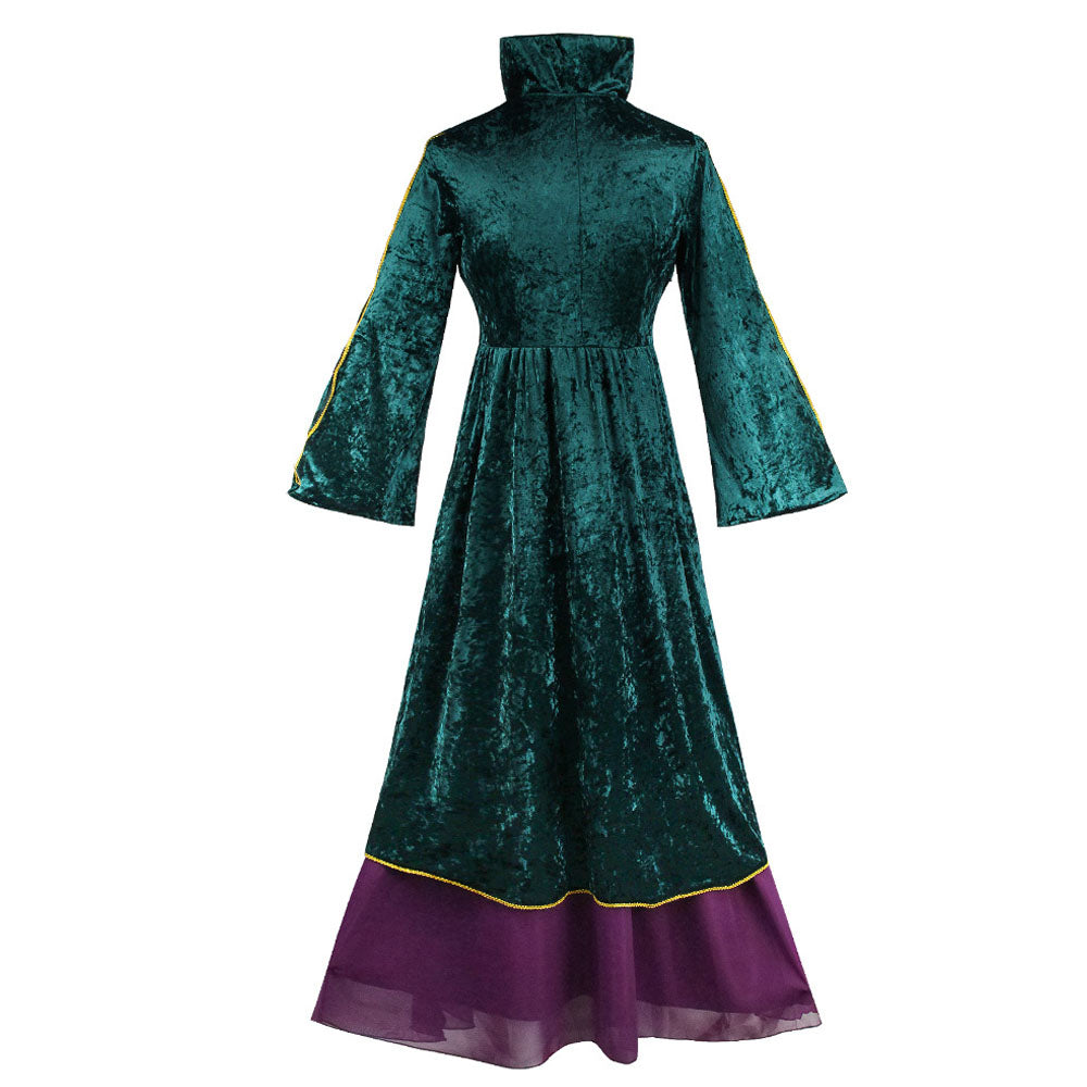 Hocus Pocus 2 Costumes Witch Winifred and Sarah Cosplay Dresses for Women and Kids