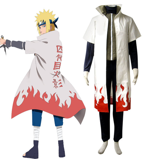 Anime Naruto Costume Namikaze Minato 4th Hokage Cosplay Costume Full Outfit For Men Kids