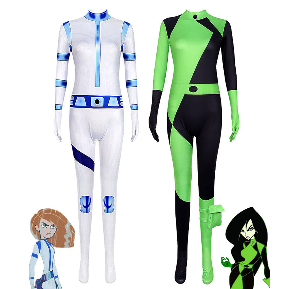 Kim Possible Costume Kim Possible KP Cosplay Jumpsuit for Women and Kids