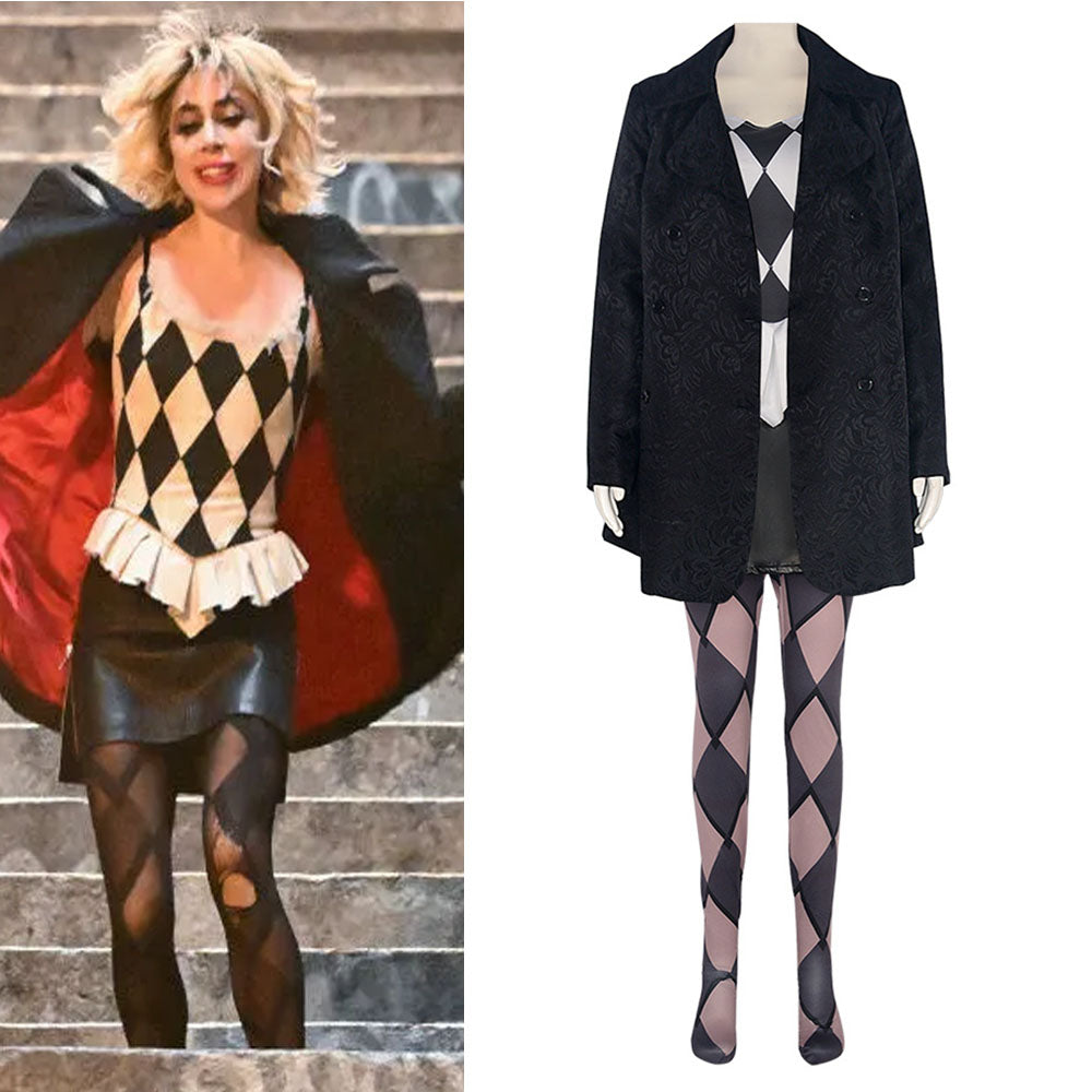 Joker 2 Folie Deux Costumes Harley Quinn Cosplay Black Full Outfits joker-2-folie-deux-costumes-harley-quinn-cosplay-black-full-outfits