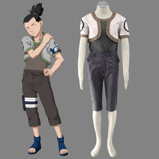 Anime Naruto Costume Shikamaru Nara Cosplay Outfit for Men Kids Halloween