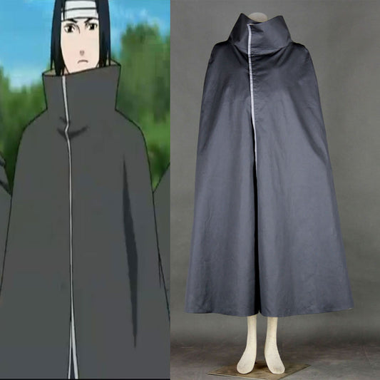 Anime Naruto Costume Sasuke Snake Organization Cosplay Black Cloak for Men Kids