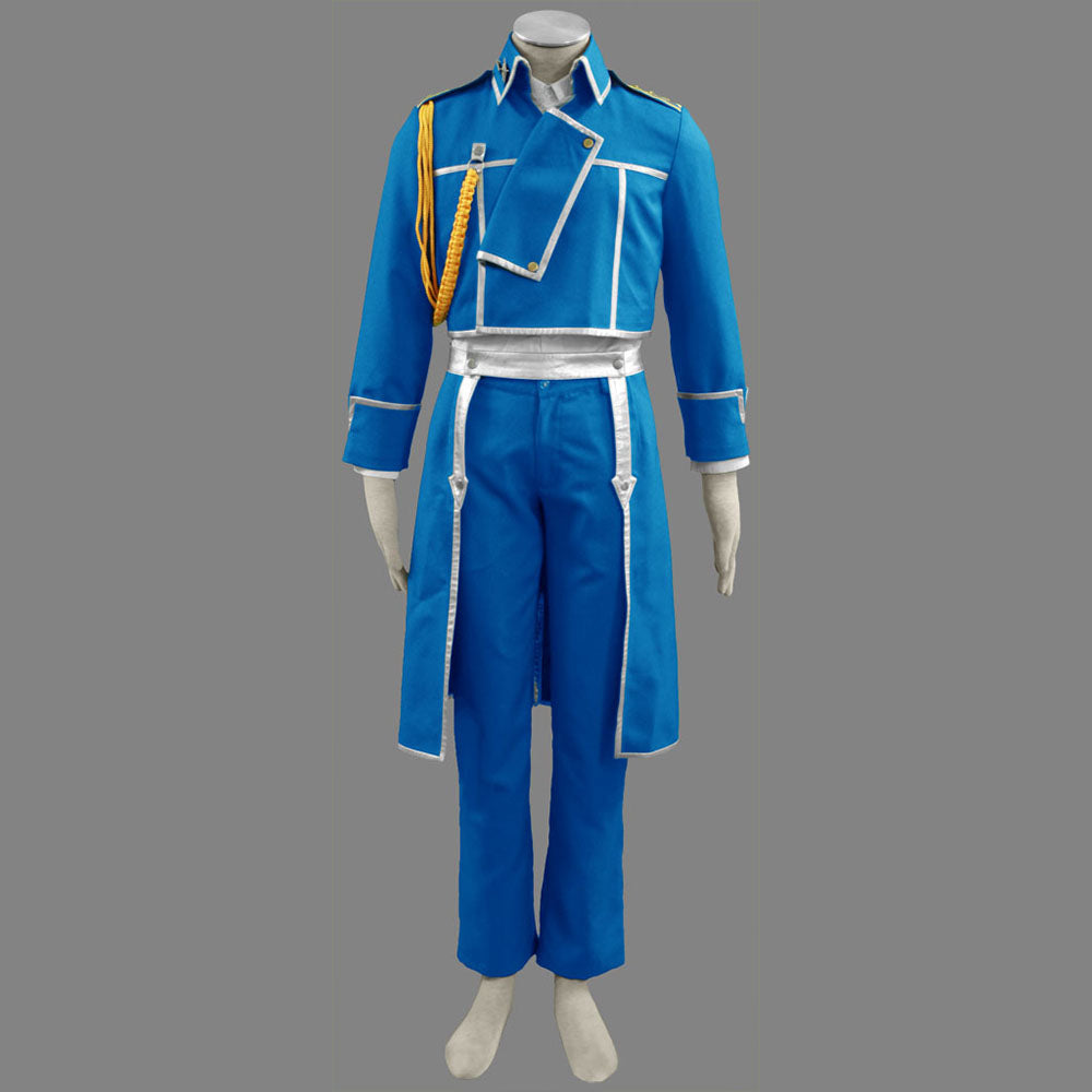 Fullmetal Alchemist FMA Costume Colonel Roy Mustang Cosplay Uniform full Outfit for Men and Kids