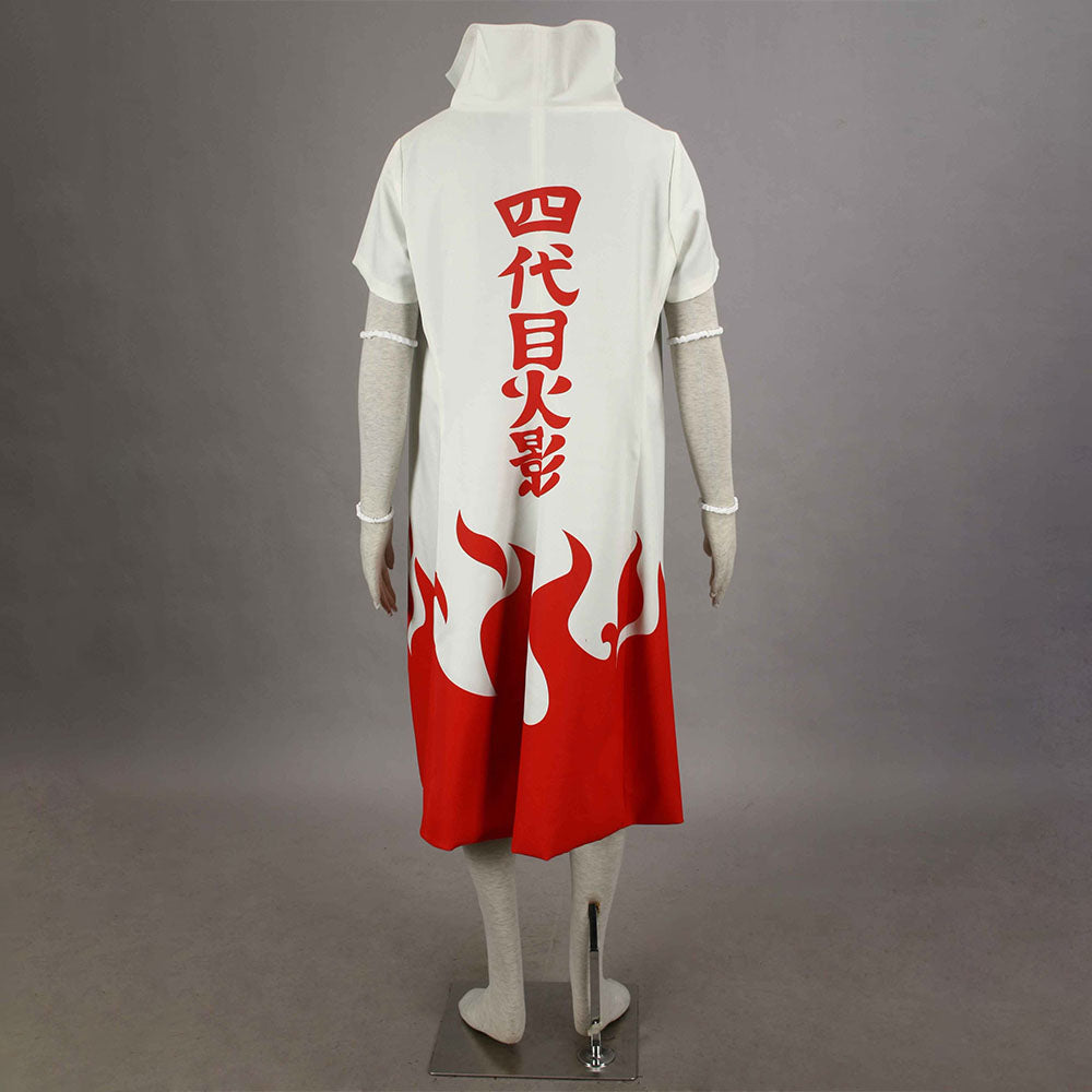 Anime Naruto Costume Minato 4th Hokage Cosplay Cloak with Headband for Men Kids