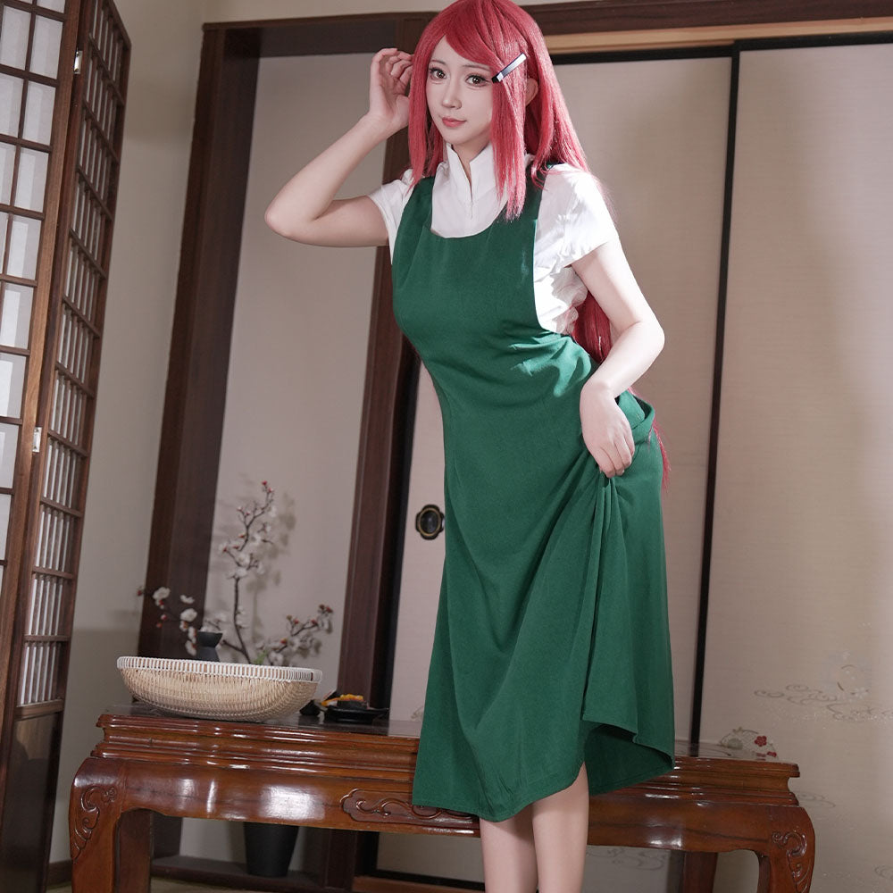 Anime Naruto Costume Kushina Uzumaki Cosplay full Outfit for Women and Kids