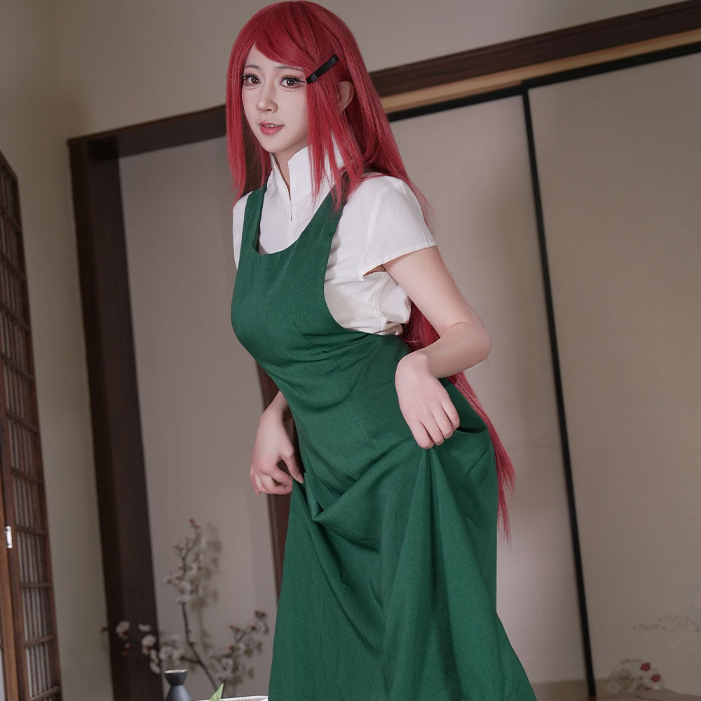 Anime Naruto Costume Kushina Uzumaki Cosplay full Outfit for Women and Kids