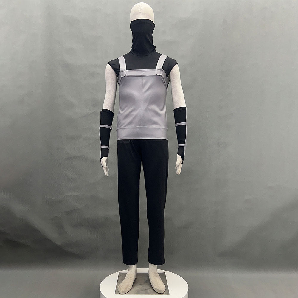 Anime Naruto Costume Hatake Kakashi Anbu Cosplay Mask Shirt Gray full Outfits with Accessories