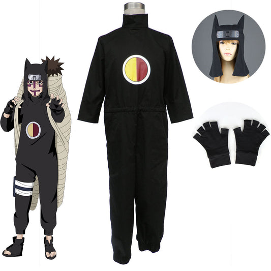 Anime Naruto Costume Kankuro Taking Exam Cosplay Costume Outfit for Men Kids