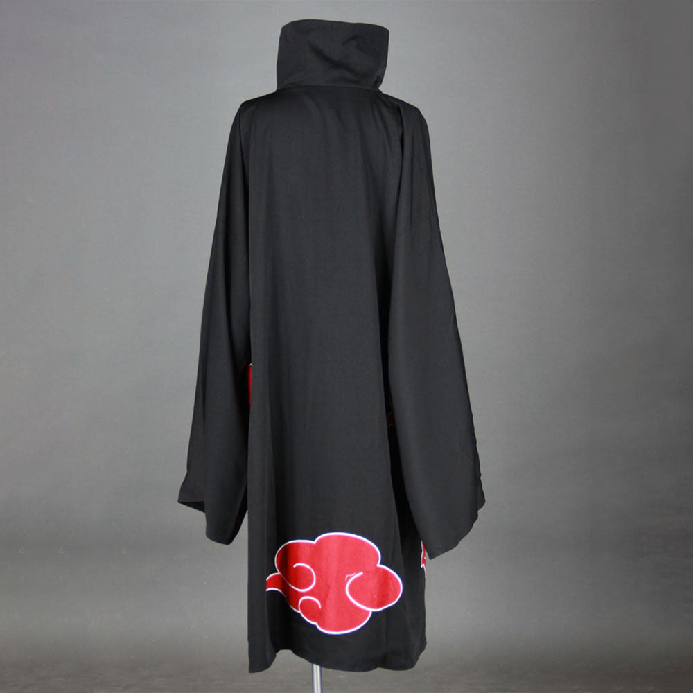 Anime Naruto Costume Akatsuki Itachi Cosplay Cloak with Accessories for Men Kids