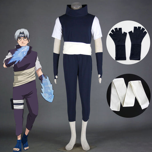 Anime Naruto Costume Kabuto Yakushi Cosplay Costume Outfit for Men Kids