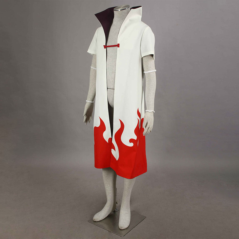 Anime Naruto Costume Minato 4th Hokage Cosplay Cloak with Headband for Men Kids
