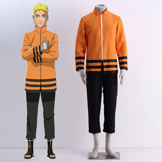 Anime Naruto Boruto Costume Uzumaki Naruto Cosplay full Outfit for Men Kids