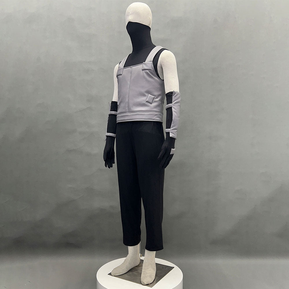 Naruto Shippuden Costume Hatake Kakashi Anbu Cosplay Mask Shirt Gray full Outfits with Accessories