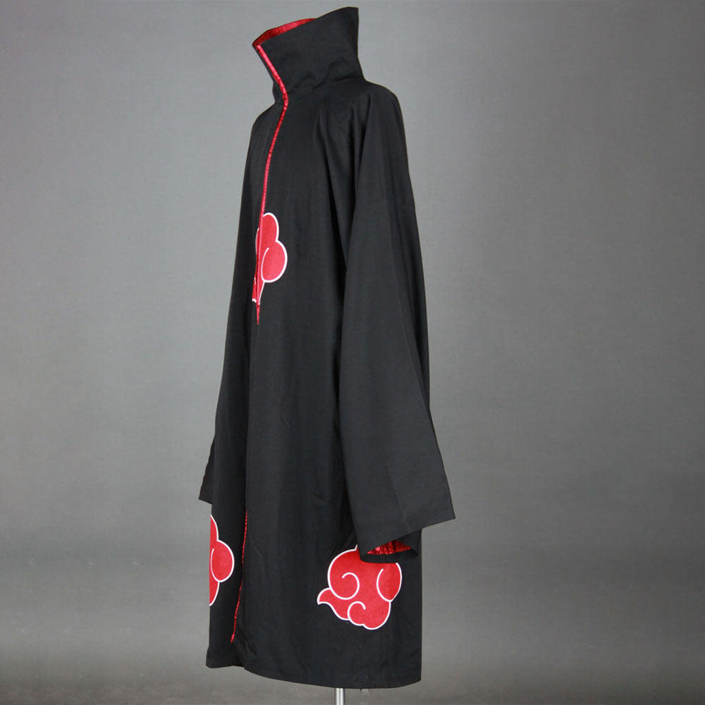 Anime Naruto Costume Akatsuki Itachi Cosplay Cloak with Accessories for Men Kids