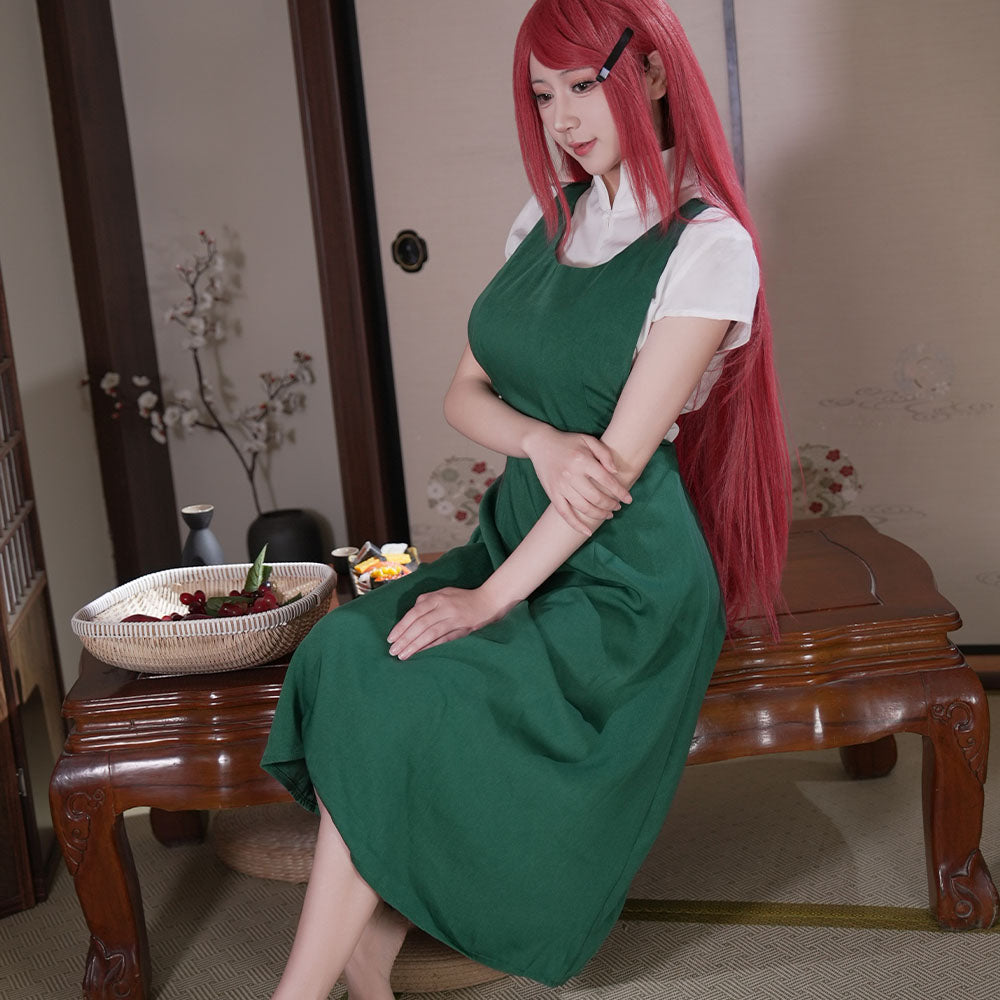 Anime Naruto Costume Kushina Uzumaki Cosplay full Outfit for Women and Kids