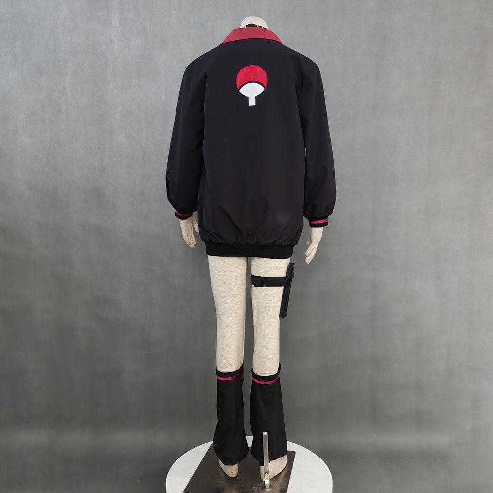 Anime Naruto Boruto Costume Sarada Uchiha Grown-up Cosplay Costume full Outfit for Adults and Kids