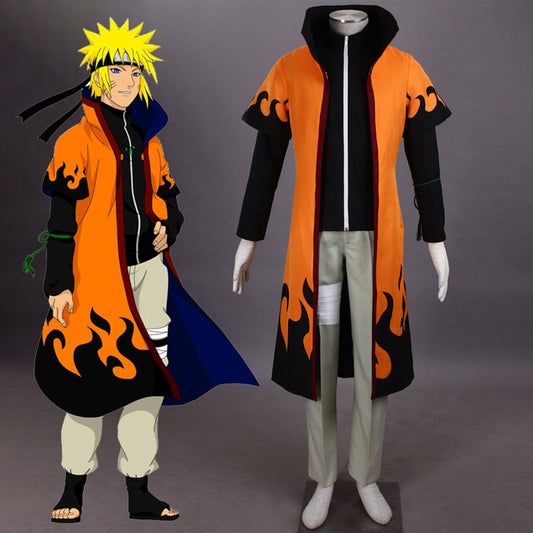 Anime Naruto Costume Naruto 6th Hokage Cosplay Costume Orange Outfit for Men Kids