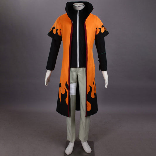 Anime Naruto Costume Naruto 6th Hokage Cosplay Costume Orange Outfit for Men Kids