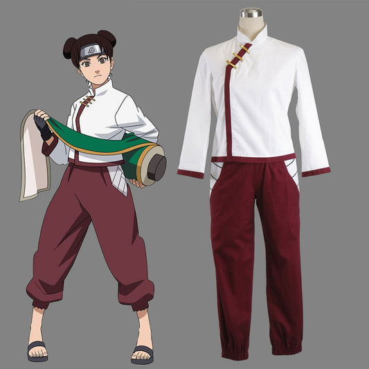Anime Naruto Costume Tenten Teen Cosplay Costume Outfit for Women Kids