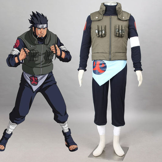 Anime Naruto Costume Asuma Cosplay Costume Outfit for Men and Kids