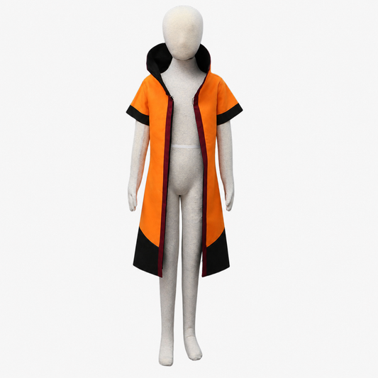Anime Sixth Leaf Village Leader Cosplay Costume Orange Cloak For Adults Kids
