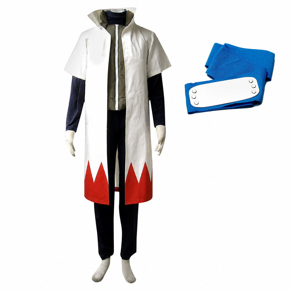 Men and Kids Anime Fourth Village Leader Yellow Flash Cosplay Cloak with Headband
