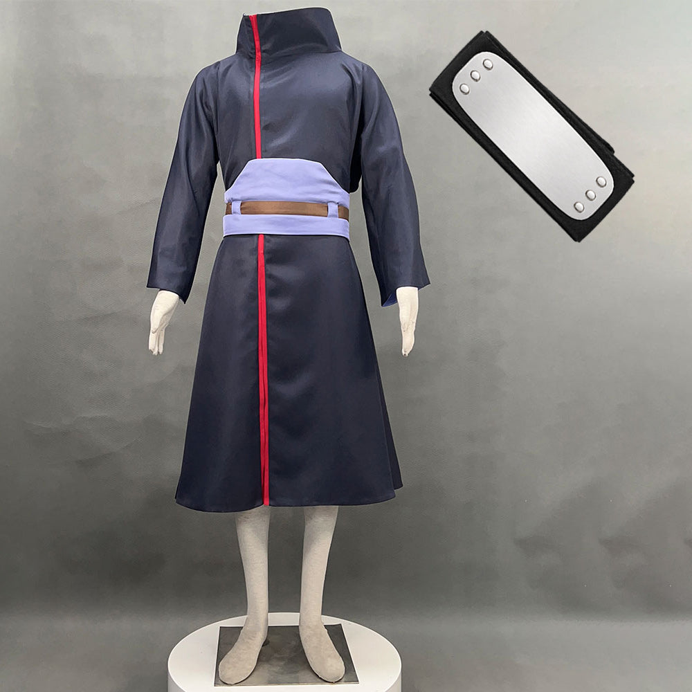 Anime Rain Village Ninjas Costumes Cloak with Headband and Accessories
