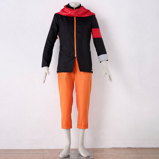 Anime Movie Nine-Tailed Fox Spirit Power Ninja Cosplay Costume with Scarf for Men Kids