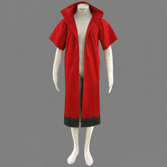 Anime Nine-Tailed Fox Spirit Ninja Sage Mode Cosplay Cloak Long Coat for Men Kids