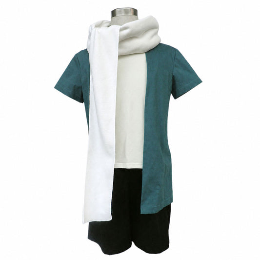 Anime Size Alteration Big-Eater Ninja Childhood Green Cosplay Outfit Costume for Men Kids