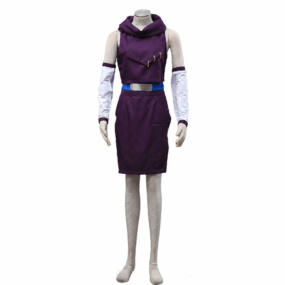 Anime Mind Control Jutsu Ninja Childhood Cosplay Costume Purple Outfit for Women Kids