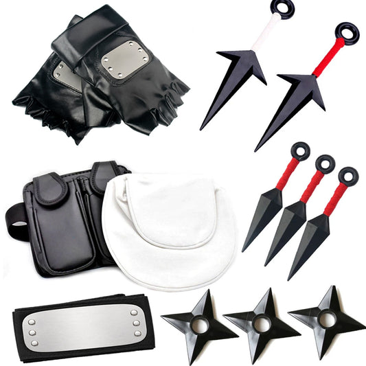 Anime Leaf Village Ninja Cosplay Costume Full Accessories Package Halloween