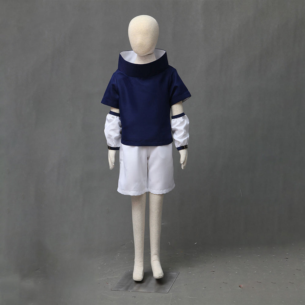 Anime Red Eye Avenger Ninja Childhood Cosplay Costume Outfit with Headband for Men Kids