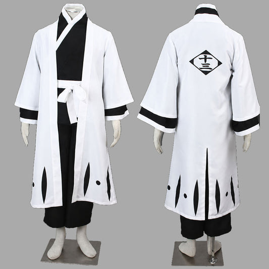 Anime Squad 13 Captain Cosplay White Haori Kimono Outfit Costume for Men Kids