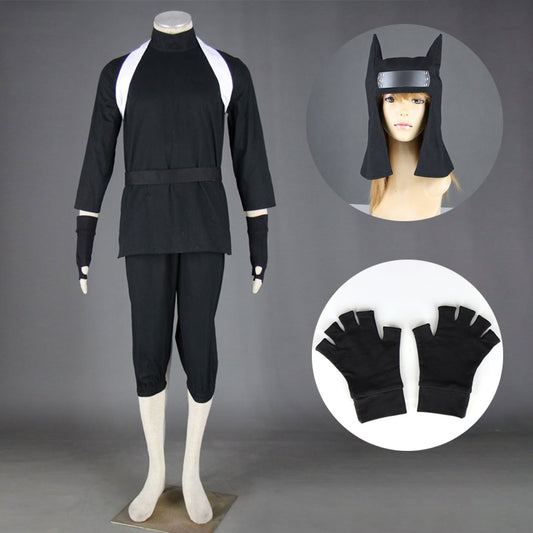 Anime Sand Village Puppet Ninja Cosplay Costume Outfit with Hat for Men Kids