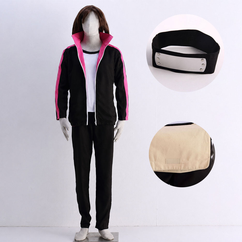 Anime Next Generation Ninja Hero Cosplay Costume Outfit with Bag for Men Kids