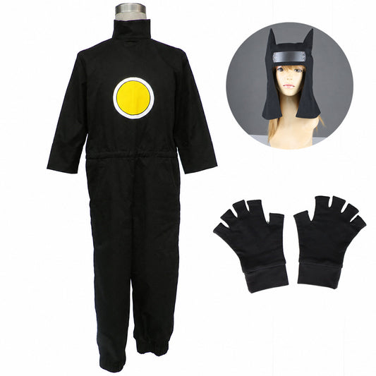 Anime Sand Village Puppet Ninja Taking Exam Cosplay Costume Outfit for Men Kids