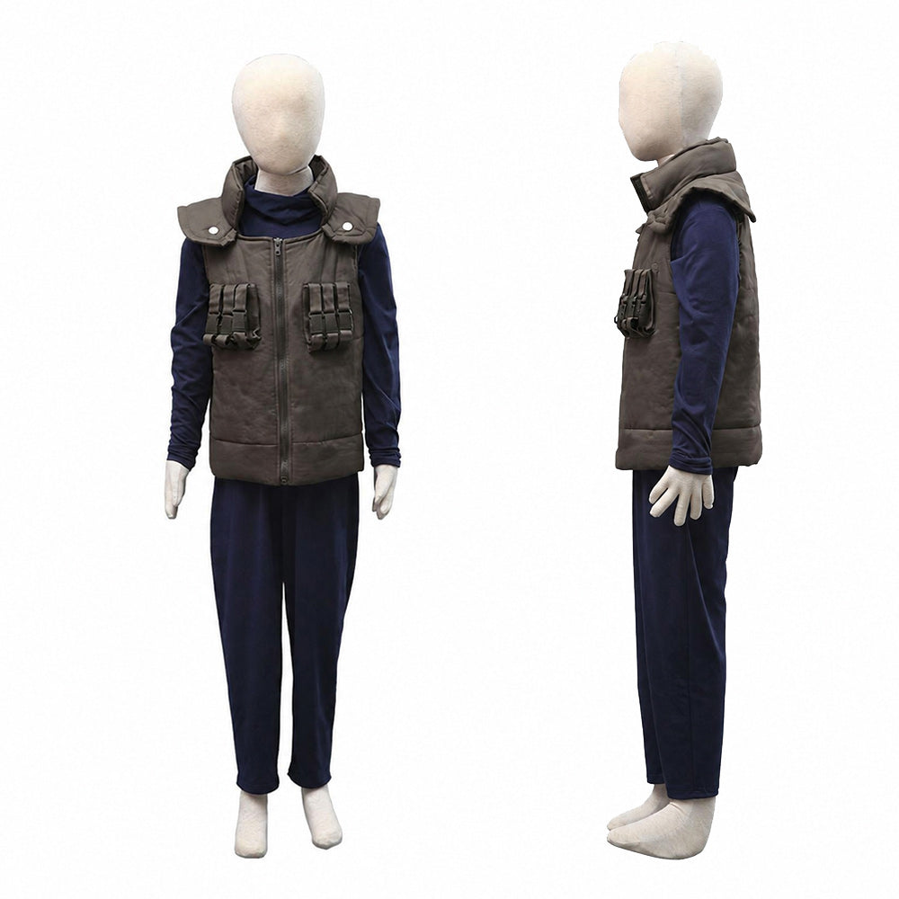 Anime Leaf Village Jonin Uniform Copy Ninja Cosplay Costume Uniform for Men Kids