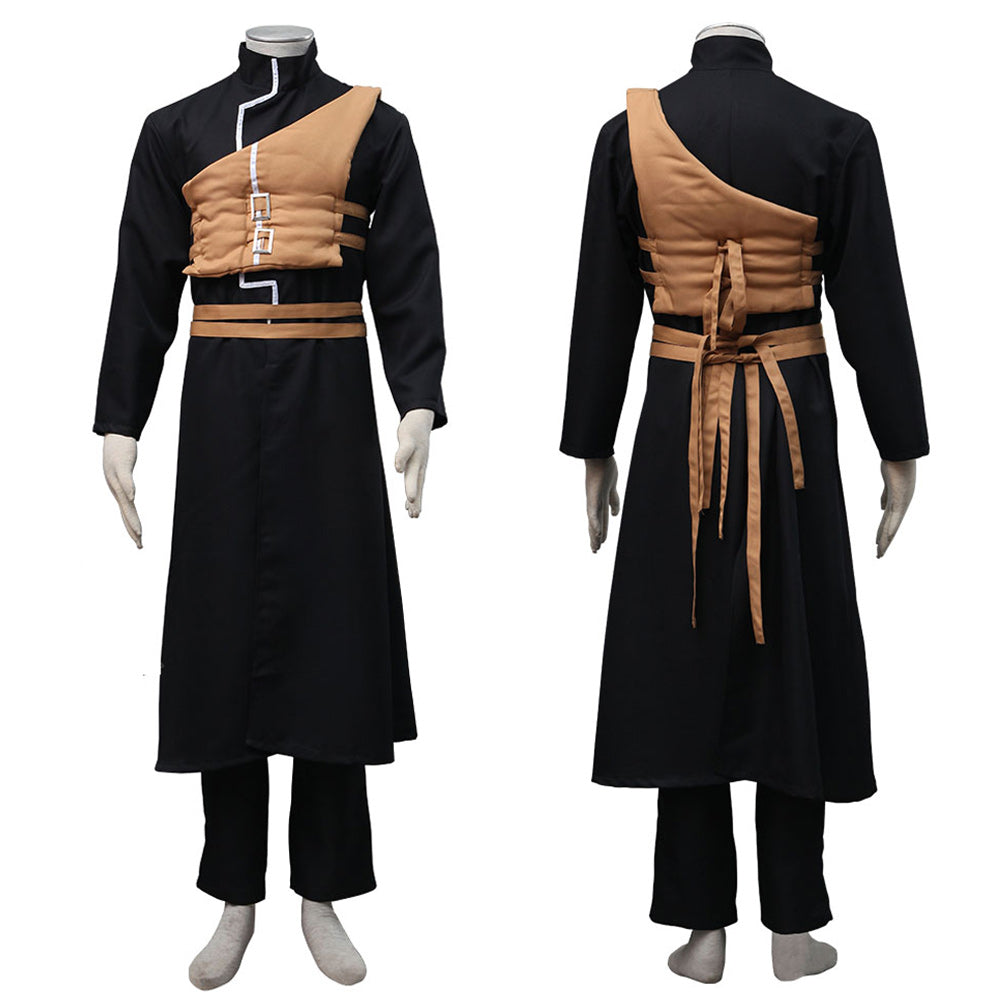 Anime Back Gourd Sand Ninja Cosplay Costume Black Outfit for Men Kids
