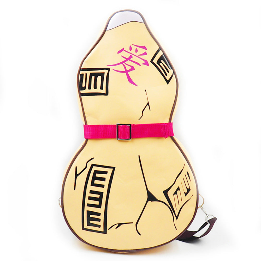 Naruto costume Gaara Cosplay Gourd Backpack PU Leather