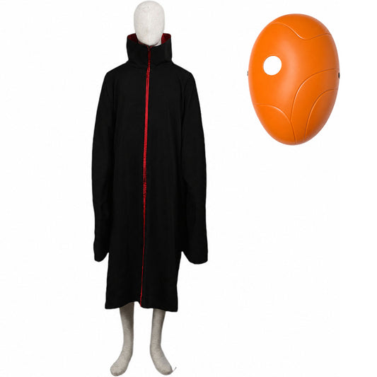 Red Cloud Option - Men and Kids Anime Masked Rogue Ninja Leader Cosplay Embroidered Cloak with Mask
