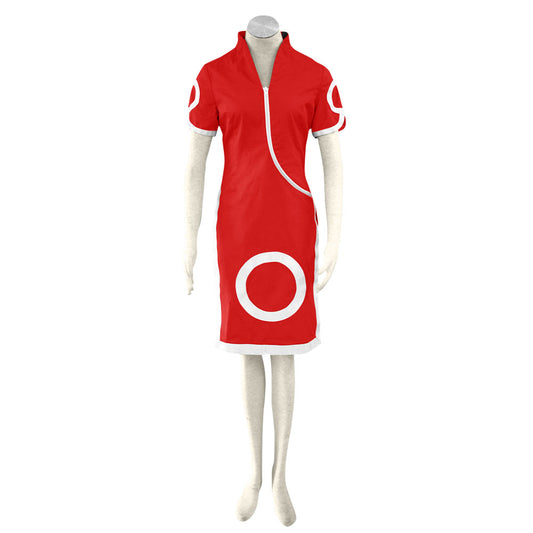 Anime Naruto Costume Haruno Sakura Childhood Cosplay Dress Outfit for Women Kids