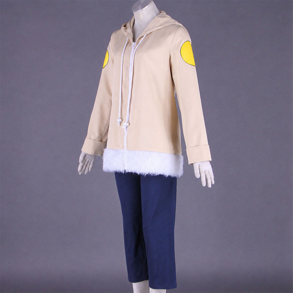 Anime White-Eyed Shy Ninja Princess Childhood Cosplay Costume Outfit for Women Kids