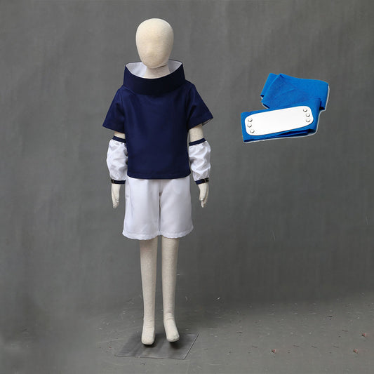 Men and Kids Anime Red Eye Avenger Ninja Childhood Cosplay Outfit Costume with Headband